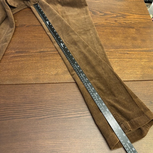 M. Gordon Men’s Vintage Corduroy Pleated Pants W34 L34 Bear Brown 5 Pockets NWT - Picture 11 of 16